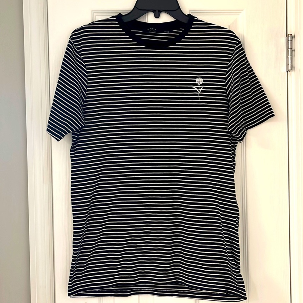 Striped Rose Detail Tee